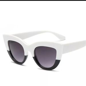 Black & white Cat Eye sunglasses, NEW